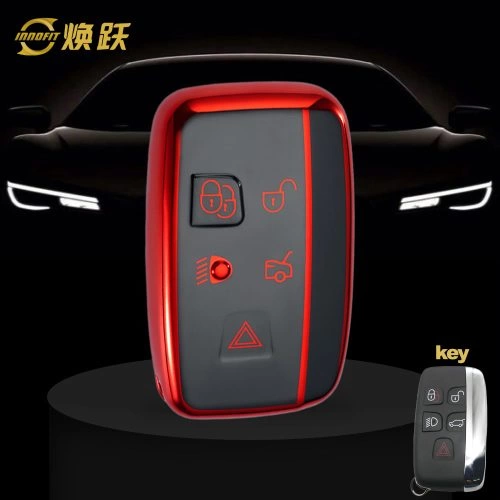 LAA1T1-Black Glue Style-Red Plating- Car Key Cover For Landrover