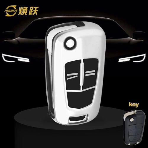 OLA1T1-Black Glue Style-Silver Plating- Car Key Cover For Opel