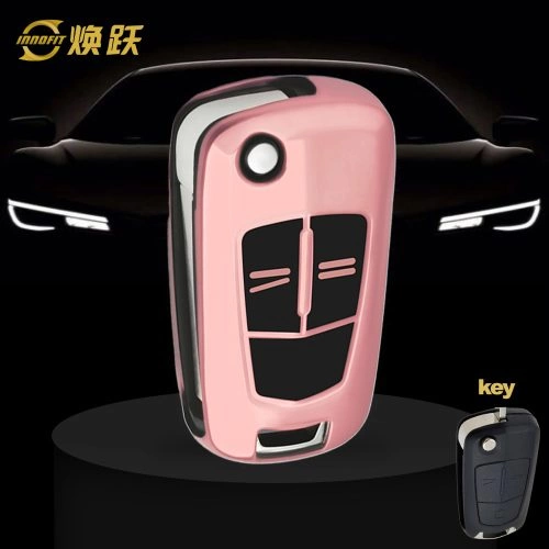 OLA1T1-Black Glue Style-Rose Gold Plating- Car Key Cover For Opel