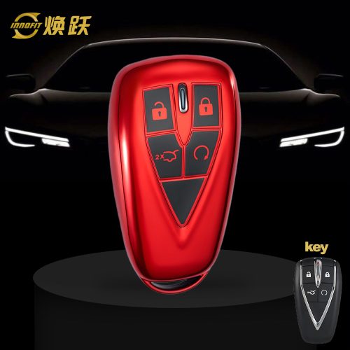 CHC2T1-Black Glue Style-Red Plating- Car Key Cover For CHANGAN