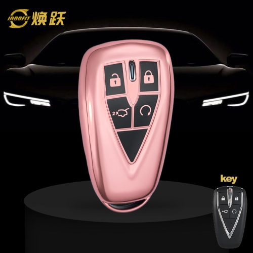 CHC2T1-Black Glue Style-Rose Gold Plating- Car Key Cover For CHANGAN