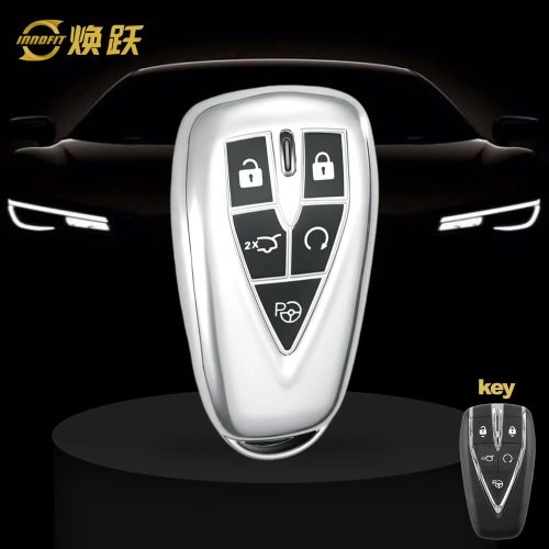 CHC3T1-Black Glue Style-Silver Plating- Car Key Cover For CHANGAN