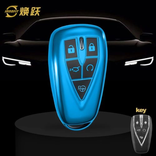 CHC3T1-Black Glue Style-Blue Plating- Car Key Cover For CHANGAN
