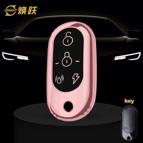 YDB1T1-Black Glue Style-Rose Gold Plating- Car Key Cover For Yadea