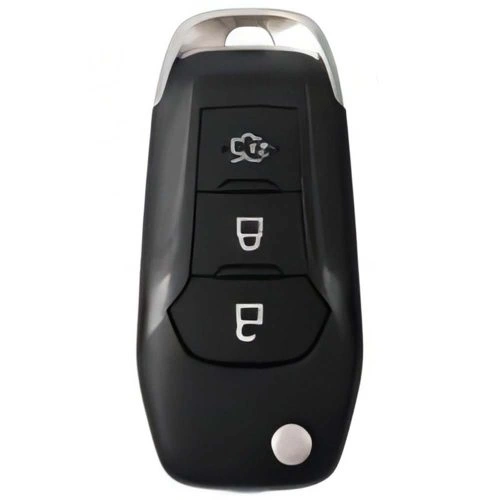 FOA1T1-Black Glue Style-Silver Plating- Car Key Cover For Ford