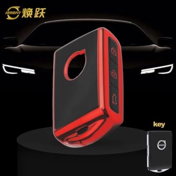 VLA1T1-Black Glue Style-Red Plating- Car Key Cover For Volvo