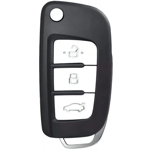 GED1T1-Black Glue Style-Silver Plating- Car Key Cover For Geely Auto