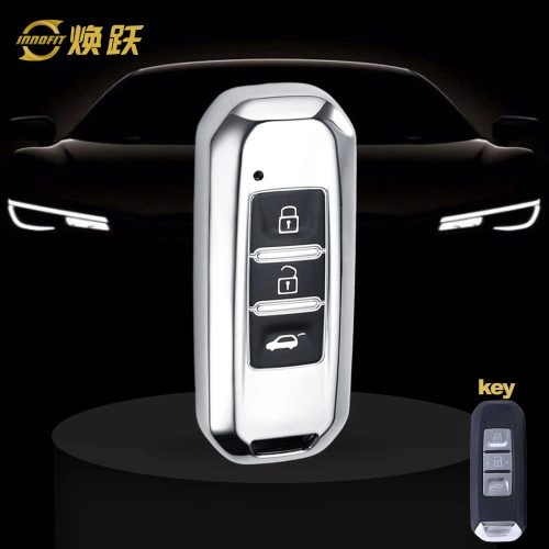 BAB1T1-Black Glue Style-Silver Plating- Car Key Cover For BAOJUN