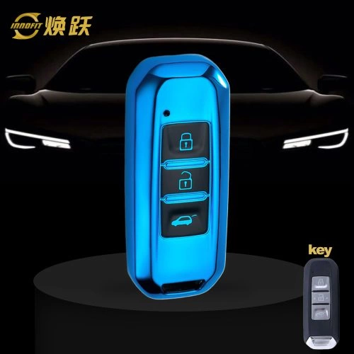BAB1T1-Black Glue Style-Blue Plating- Car Key Cover For BAOJUN