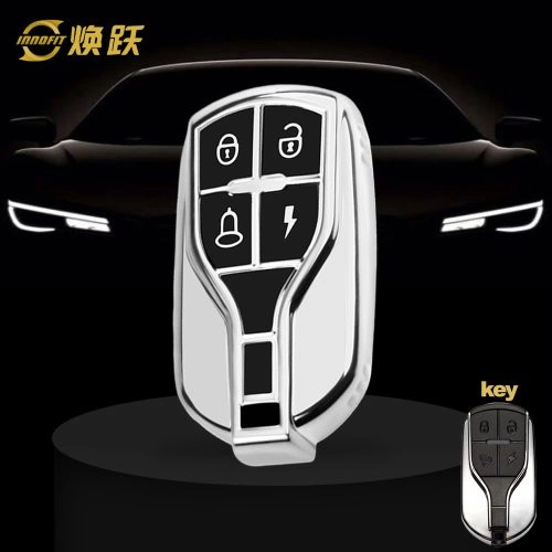 TLA1T1-Black Glue Style-Silver Plating- Car Key Cover For TAILG
