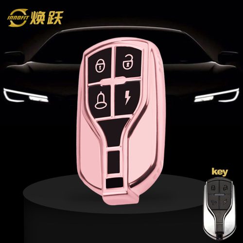 TLA1T1-Black Glue Style-Rose Gold Plating- Car Key Cover For TAILG