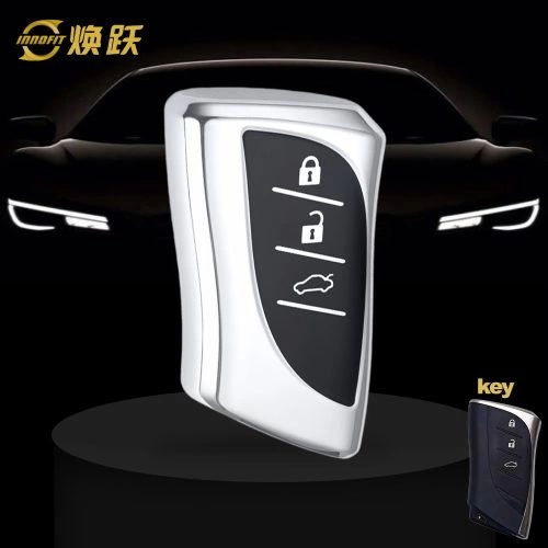 LEB1T1-Black Glue Style-Silver Plating- Car Key Cover For Lexus