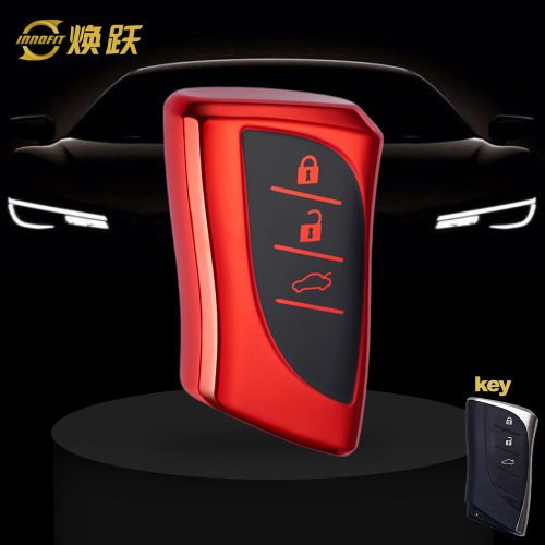LEB1T1-Black Glue Style-Red Plating- Car Key Cover For Lexus