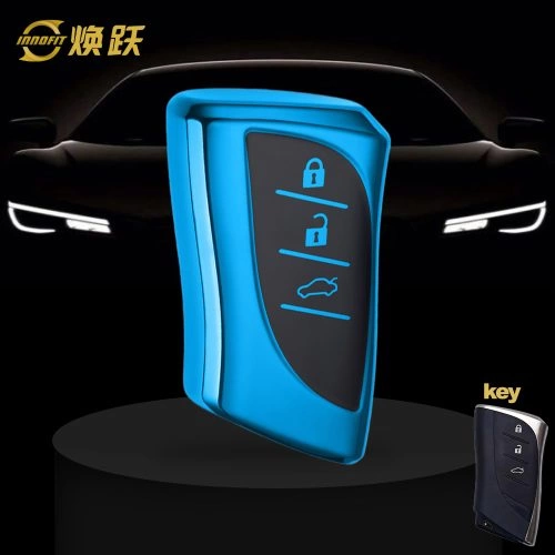 LEB1T1-Black Glue Style-Blue Plating- Car Key Cover For Lexus