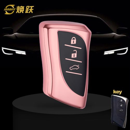 LEB1T1-Black Glue Style-Rose Gold Plating- Car Key Cover For Lexus