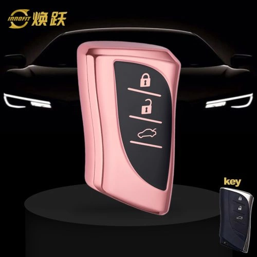 LEB1T1-Black Glue Style-Rose Gold Plating- Car Key Cover For Lexus