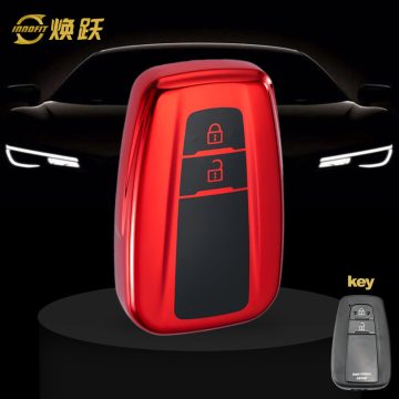 TOB2T1-Black Glue Style-Red Plating- Car Key Cover For Toyota