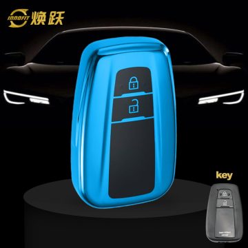 TOB2T1-Black Glue Style-Blue Plating- Car Key Cover For Toyota