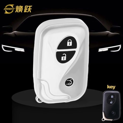 LEC1T1-Black Glue Style-Silver Plating- Car Key Cover For Lexus