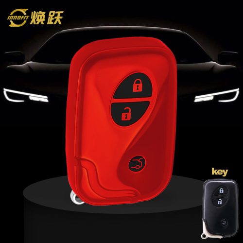 LEC1T1-Black Glue Style-Red Plating- Car Key Cover For Lexus