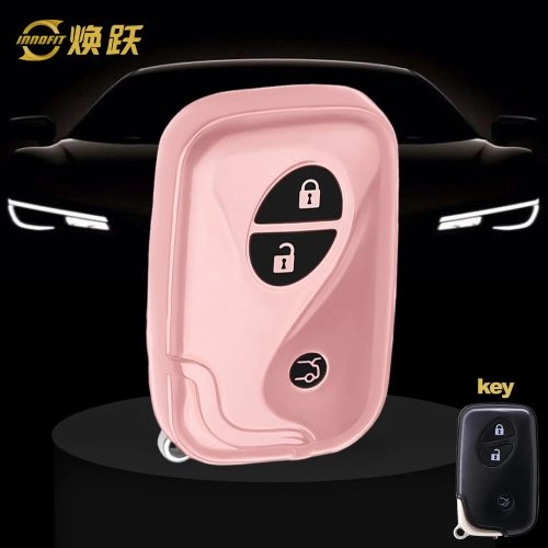 LEC1T1-Black Glue Style-Rose Gold Plating- Car Key Cover For Lexus