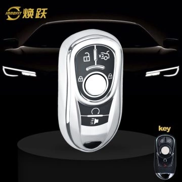 BUA3T1-Black Glue Style-Silver Plating- Car Key Cover For Buick