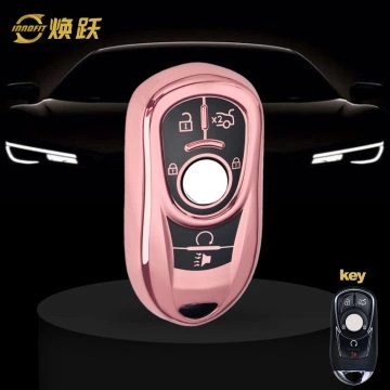 BUA3T1-Black Glue Style-Rose Gold Plating- Car Key Cover For Buick