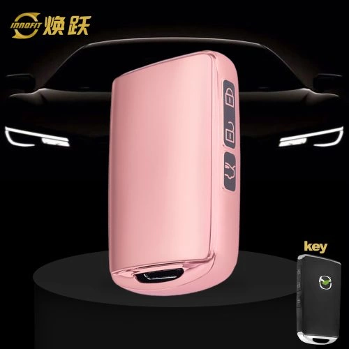MAA1T1-Black Glue Style-Rose Gold Plating- Car Key Cover For Mazda