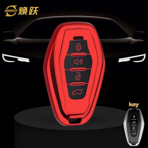 CRE1T1-Black Glue Style-Red Plating- Car Key Cover For Chery