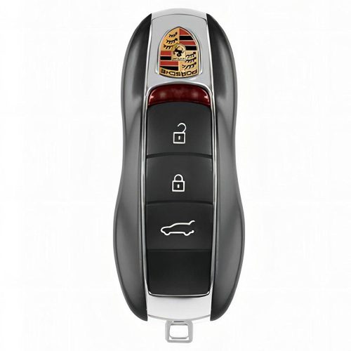POA1T1-Black Glue Style-Blue Plating- Car Key Cover For Porsche
