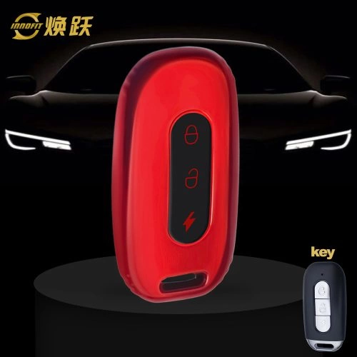 AAA1T1-Black Glue Style-Red Plating- Car Key Cover For Aima