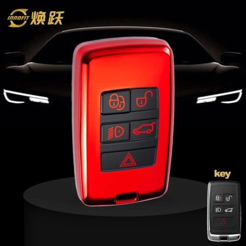 LAB1T1-Black Glue Style-Red Plating- Car Key Cover For Landrover