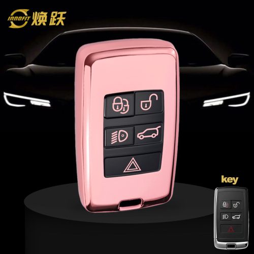 LAB1T1-Black Glue Style-Rose Gold Plating- Car Key Cover For Landrover
