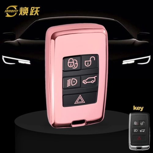 LAB1T1-Black Glue Style-Rose Gold Plating- Car Key Cover For Landrover