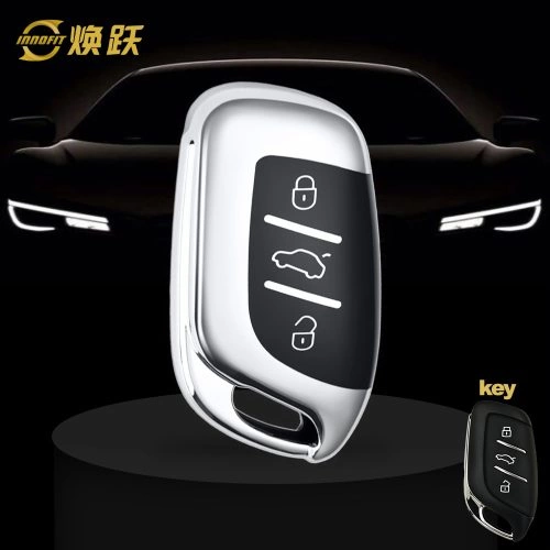 ROB1T1-Black Glue Style-Silver Plating- Car Key Cover For Roewe