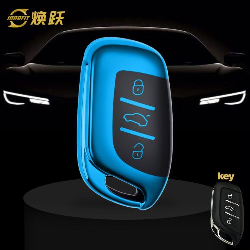 ROB1T1-Black Glue Style-Blue Plating- Car Key Cover For Roewe