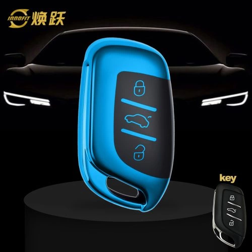 ROB1T1-Black Glue Style-Blue Plating- Car Key Cover For Roewe