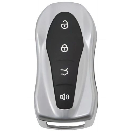 GEC1T1-Black Glue Style-Silver Plating- Car Key Cover For Geely Auto