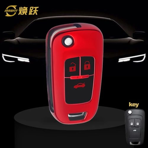 BUE1T1-Black Glue Style-Red Plating- Car Key Cover For Buick