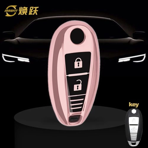 SUA1T1-Black Glue Style-Rose Gold Plating- Car Key Cover For Suzuki