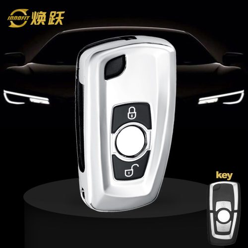 VEC1T1-Black Glue Style-Silver Plating- Car Key Cover For Venucia