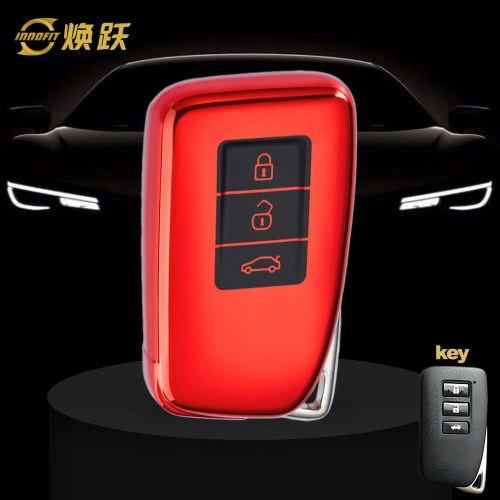 LEA1T1-Black Glue Style-Red Plating- Car Key Cover For Lexus