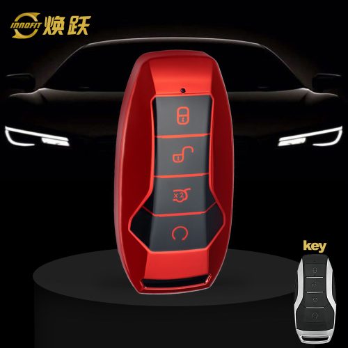 BYA1T1-Black Glue Style-Red Plating- Car Key Cover For BYD