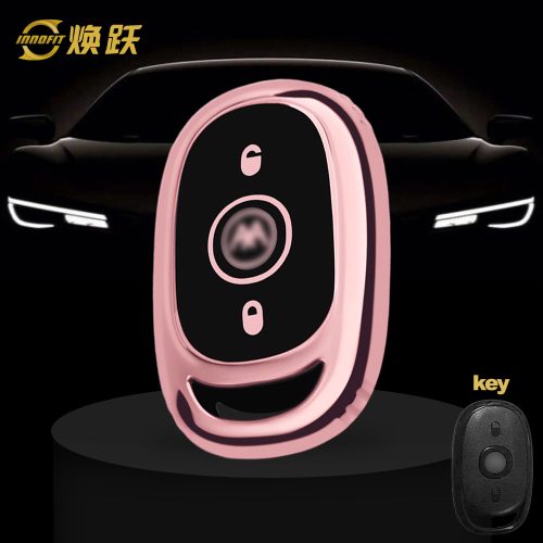 AAB1T1-Black Glue Style-Rose Gold Plating- Car Key Cover For Aima