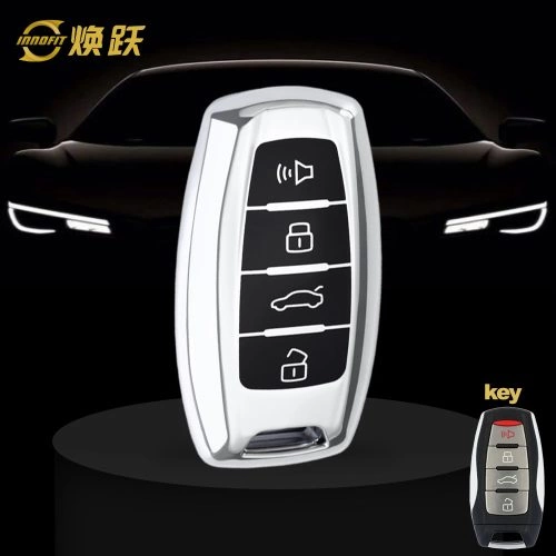 GRA2T1-Black Glue Style-Silver Plating- Car Key Cover For Great Wall Motor
