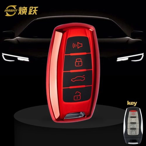 GRA2T1-Black Glue Style-Red Plating- Car Key Cover For Great Wall Motor