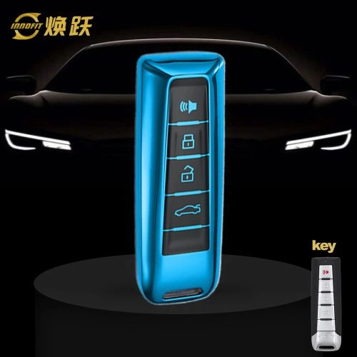 WYA1T1-Black Glue Style-Blue Plating- Car Key Cover For WEY