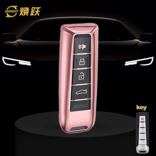 WYA1T1-Black Glue Style-Rose Gold Plating- Car Key Cover For WEY