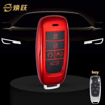 TRB1T1-Black Glue Style-Red Plating- Car Key Cover For Trumpchi