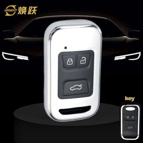 CRA1T1-Black Glue Style-Silver Plating- Car Key Cover For Chery